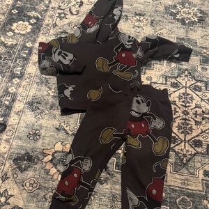 Kids Mickey Mouse Matching Set - Black and Red